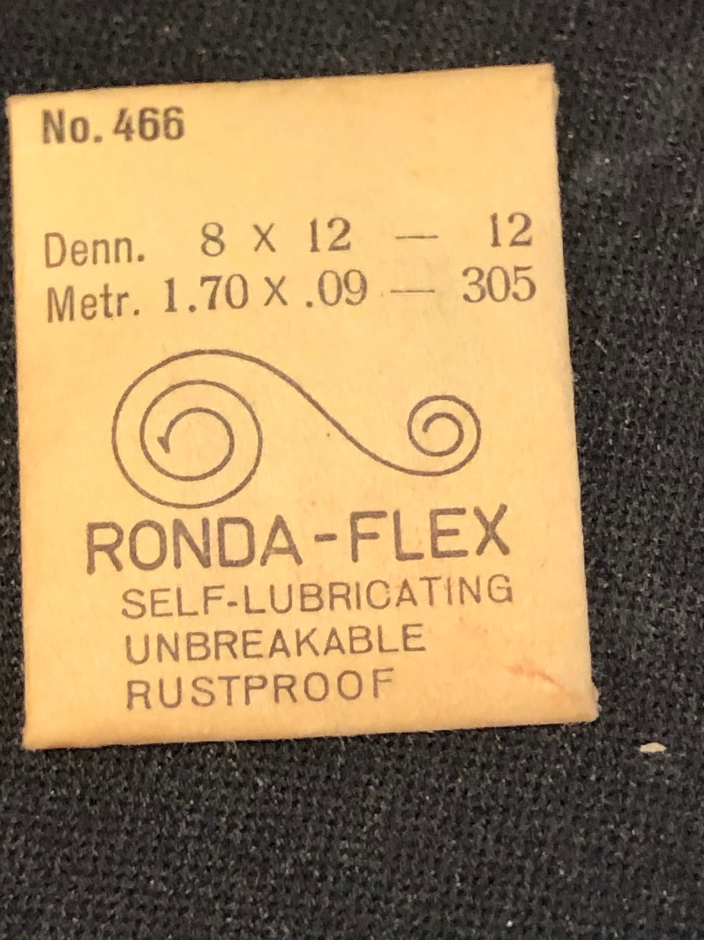 Ronda Mainspring No. 466 for Tavannes 162, 163, 166, 167, 412 to 419 - Alloy