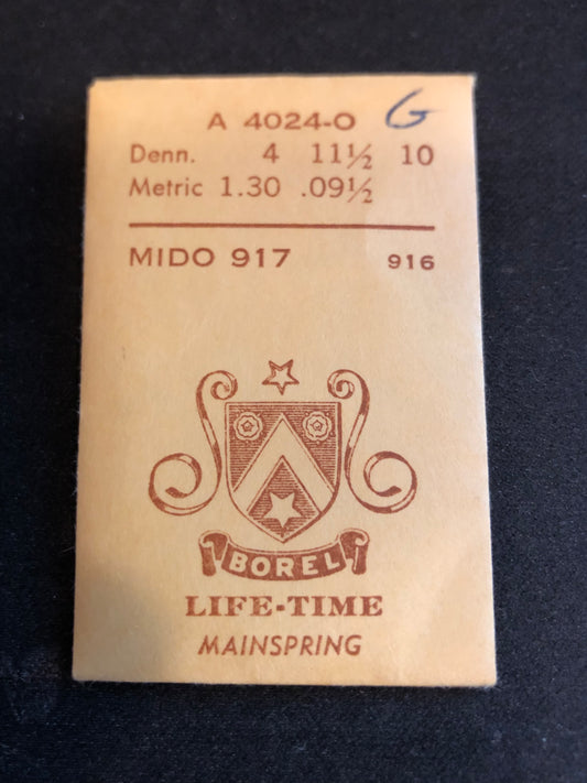 BOREL Mainspring A4024-O for Mido caliber 916, 917 automatic - Alloy