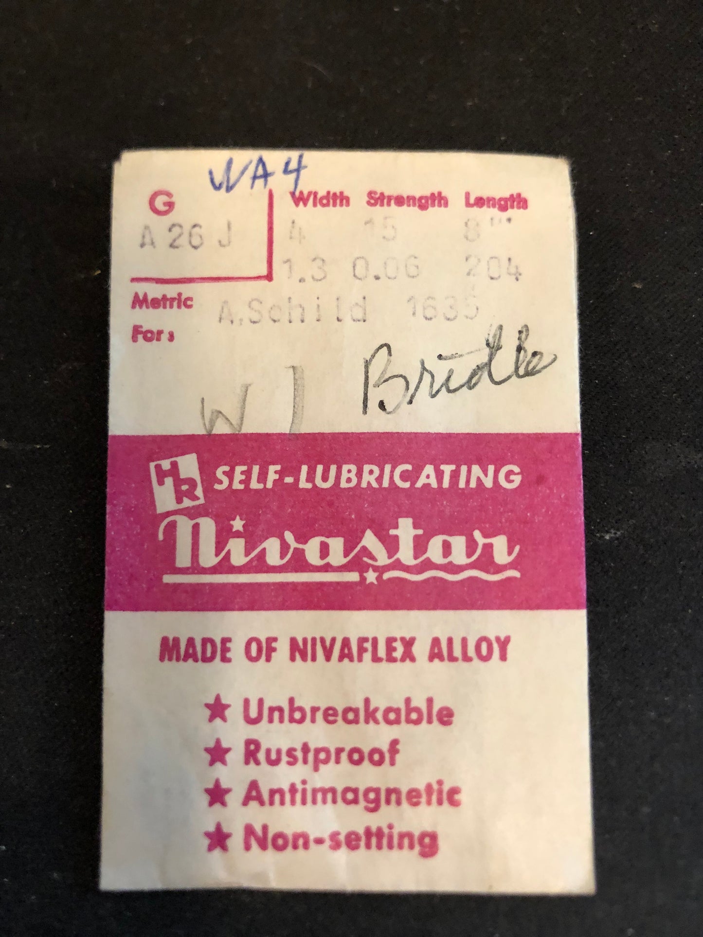 HR Nivastar Mainspring GA26J for A. Schild 1635 Automatic - Alloy