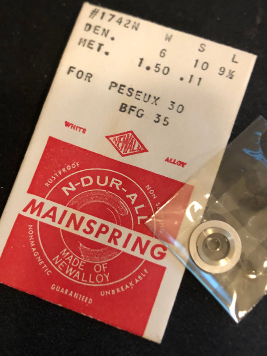 NEWALL Mainspring #1742N for Peseux 30, BFG 35 - Alloy