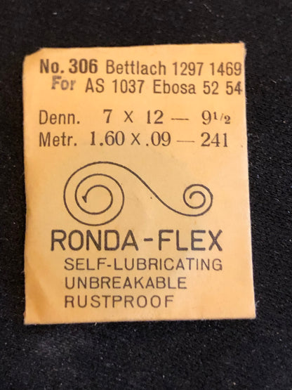 Ronda Mainspring No. 306 for Amida 562, Ebosa 52, 54, Bett 1297, 1469 - Alloy