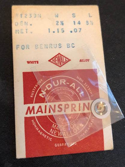 NEWALL Mainspring #1239N for Benrus BC - Alloy