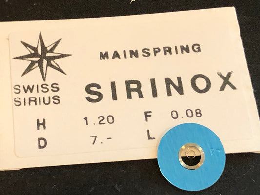SIRINOX Mainspring for Omega 240, 251, Movado 62, 62, Bulova 7T, 7AT - Alloy