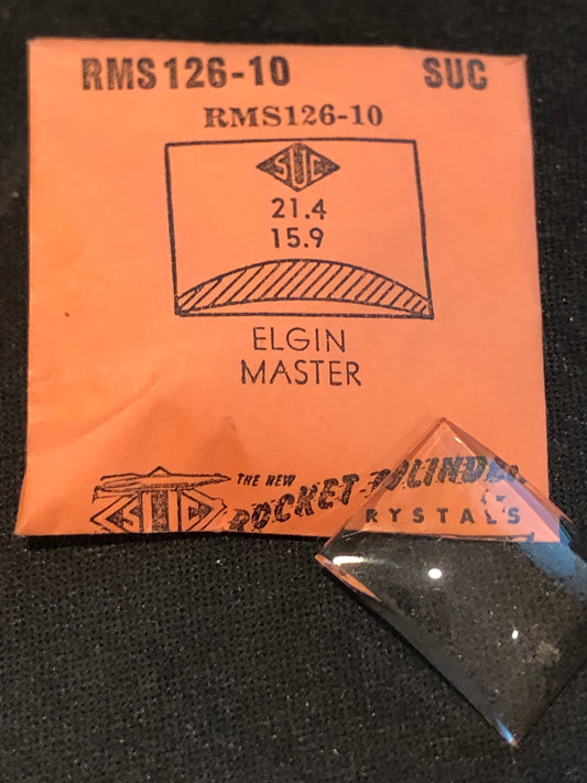 SUC Rocket Crystal RMS 126-10  for ELGIN & Master Cases 21.4 x 15.9mm - New