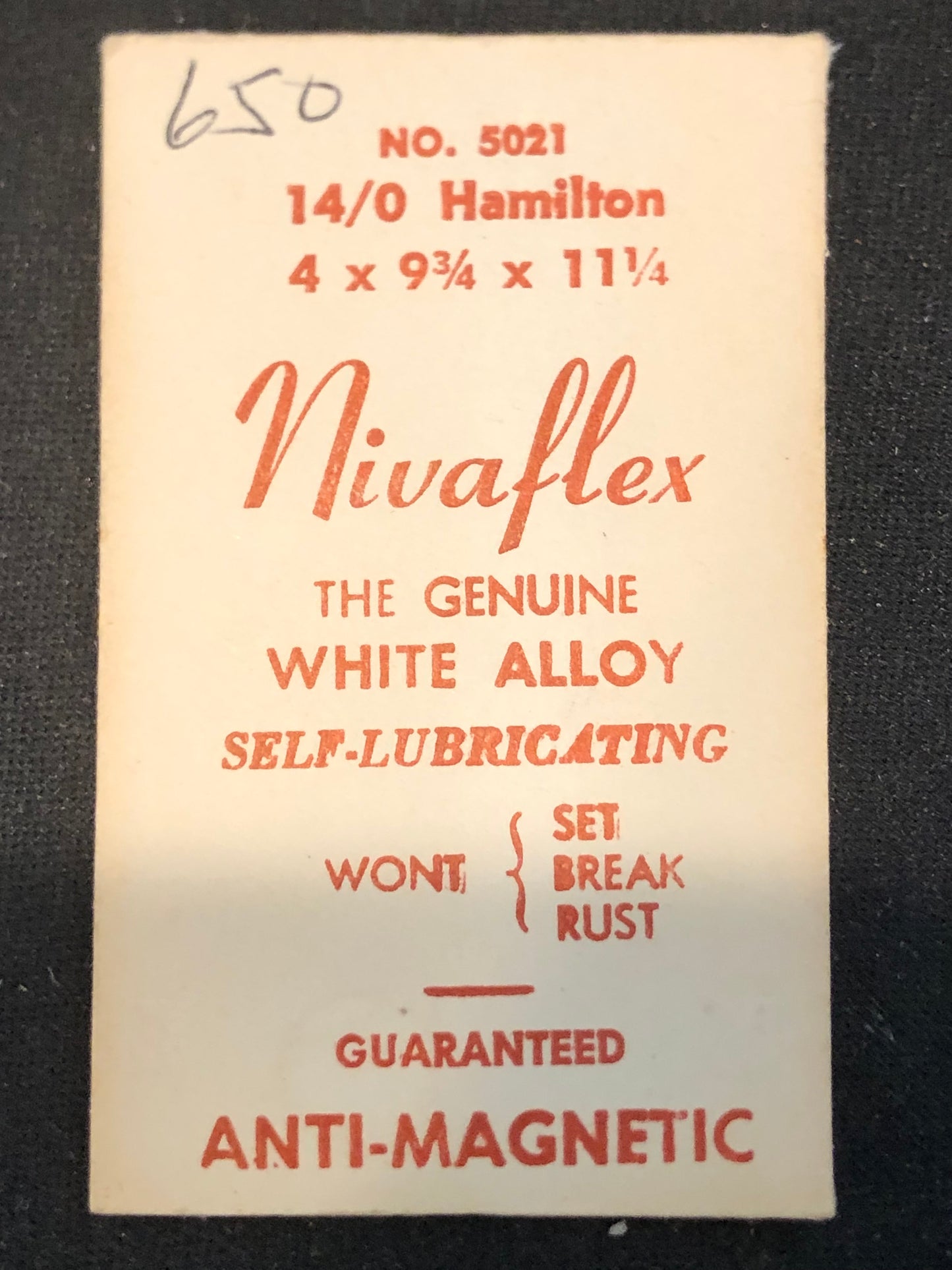 Nivaflex Mainspring for 14/0s Hamilton No. 5021 - Alloy