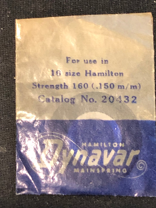 Hamilton Dynavar 10s Mainspring for 917, 921, 923 & 945 No. 20432 - Alloy