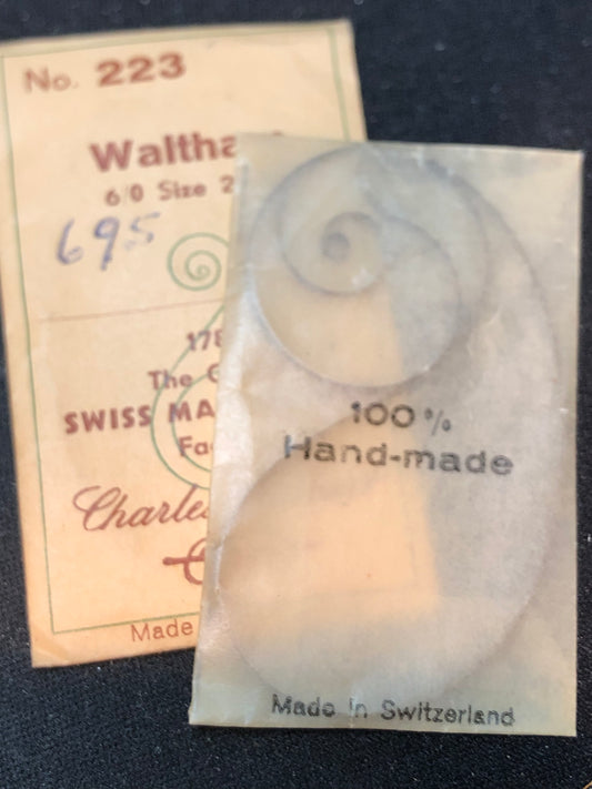 CR Mainspring #223 for Waltham 6/0s Factory No. 2248 - Steel