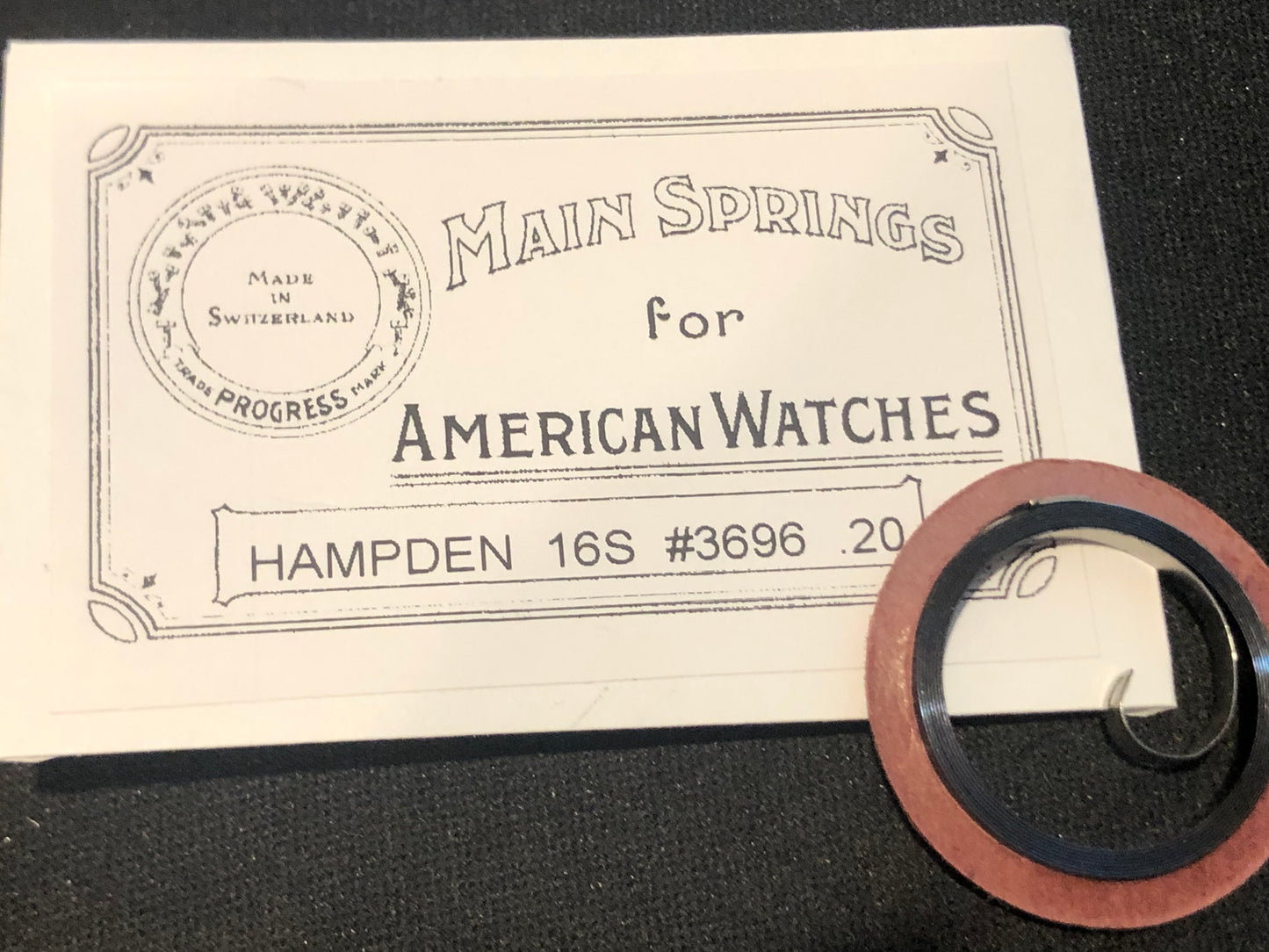 Progress Mainspring for 16s Hampden Factory No. 3696 - Steel