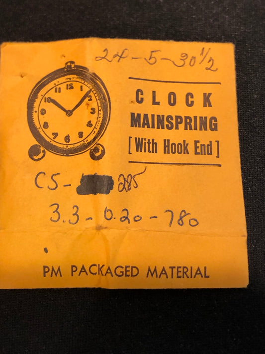 PM Mainspring CS-285 TIME for Imhof 519 Alarm / Travel Clocks