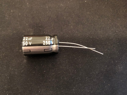 6 x 22uf 250v Panasonic Radial Electrolytic Capacitors - New