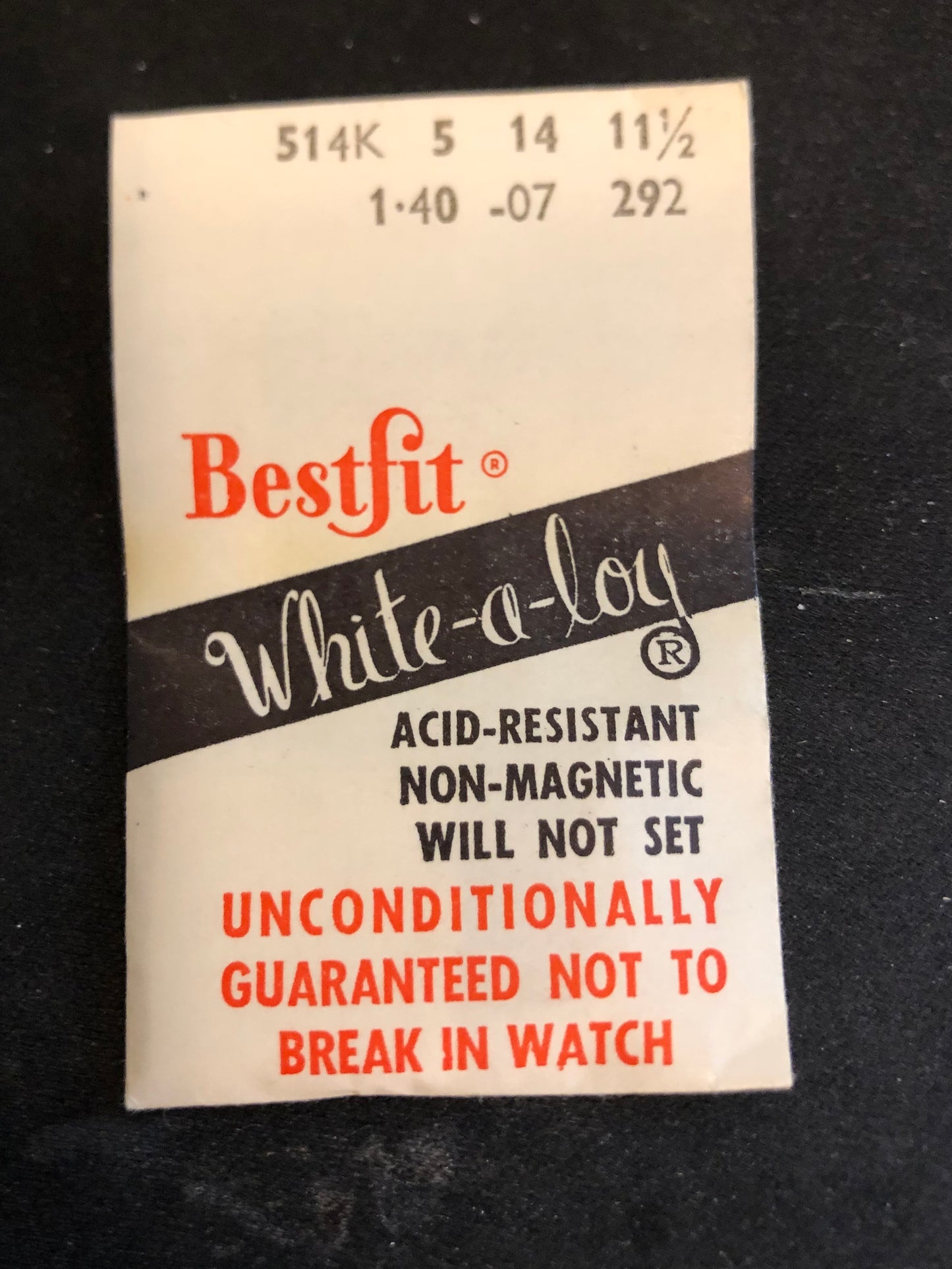 BESTFIT Mainspring 514K for Seiko 1920A, Venus, Venus Special - Alloy