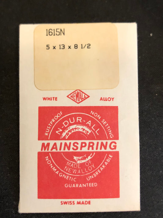 NEWALL Mainspring #1615N for Bulova 6EB, MST 237, 270, Universal 258 - Alloy