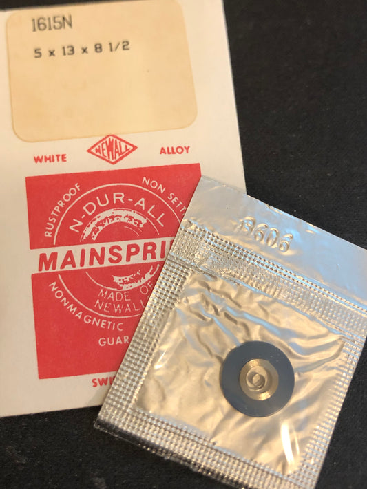NEWALL Mainspring #1615N for Bulova 6EB, MST 237, 270, Universal 258 - Alloy