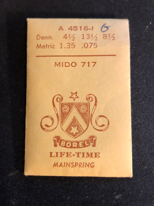 BOREL Mainspring A4516-I for Mido caliber 717 - Alloy