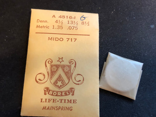 BOREL Mainspring A4516-I for Mido caliber 717 - Alloy