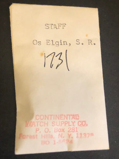 Elgin Balance Staff for 0s Single Roller Factory No. 1731