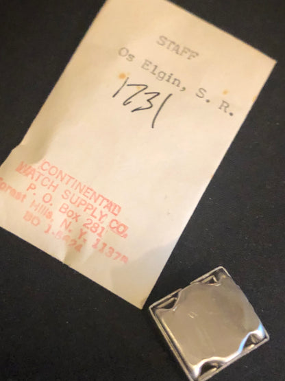 Elgin Balance Staff for 0s Single Roller Factory No. 1731