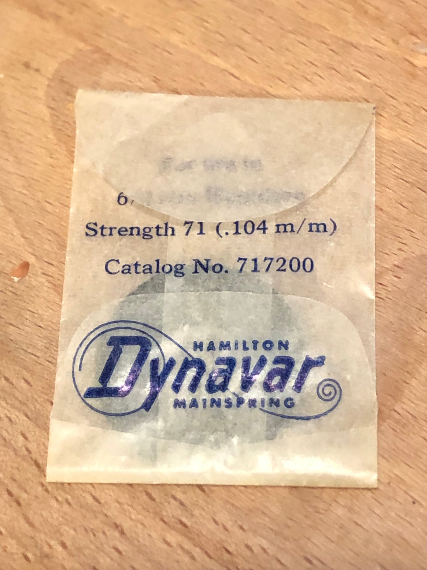Hamilton Factory Mainspring for 6/0s Hamilton No. 717200 - Alloy