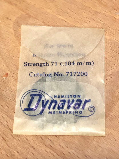 Hamilton Factory Mainspring for 6/0s Hamilton No. 717200 - Alloy