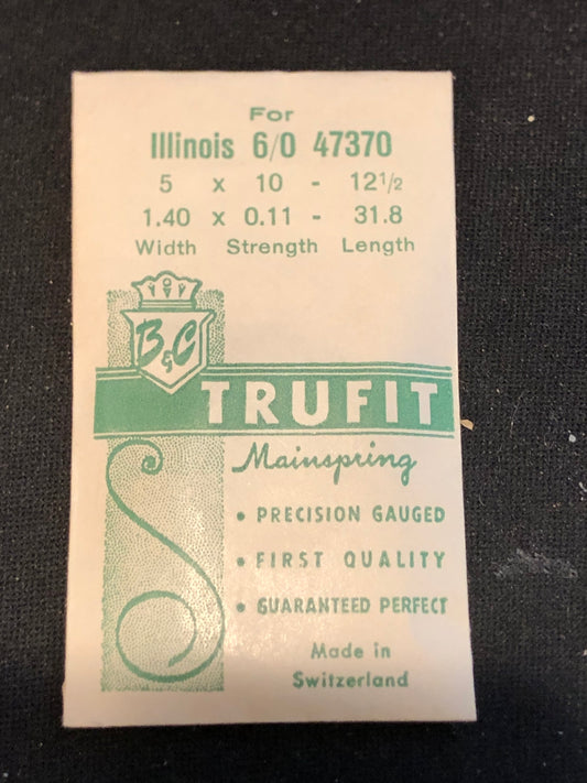 Trufit Mainspring - Illinois 47370 for 6/0s movements - Steel