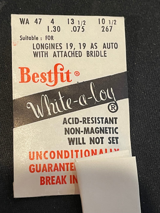 BESTFIT Mainspring WA47 for Longines caliber 19, 19AS Automatics - Alloy