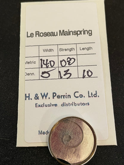 H. & W. Perrin Steel Mainspring for AS 655 953 955 959 985 1011 1046 + many others