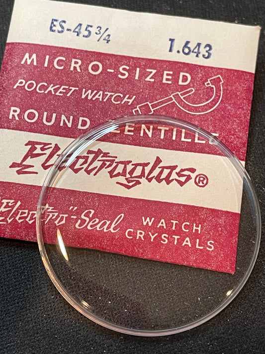 Electro-Seal ES-45¾ Pocket Watch Crystal 41.7mm (1.643") - New