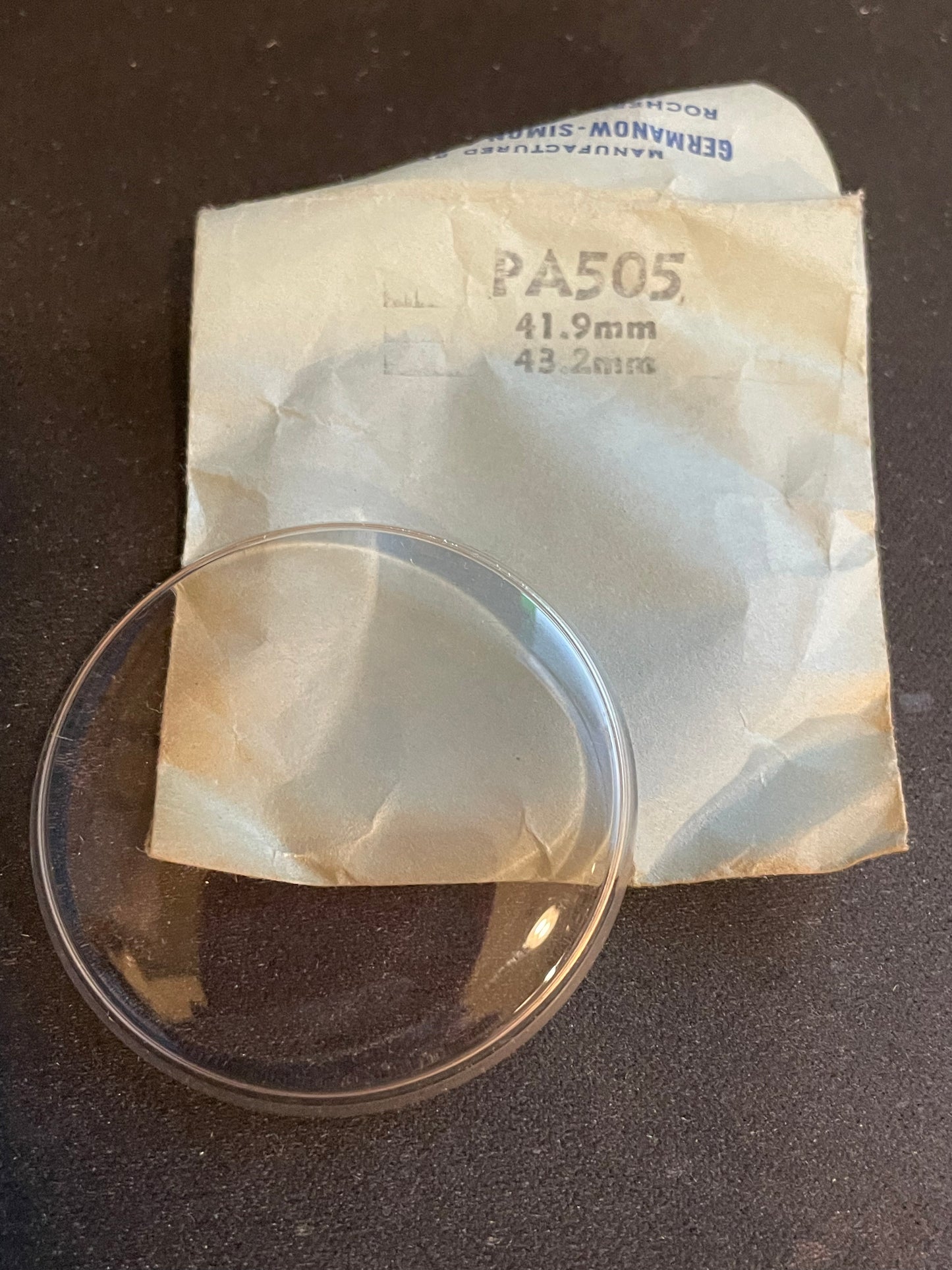 GS PA505 Pocket Watch Crystal 43.2mm for Ingersoll Sweepster- New