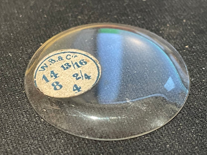 W. B. & C. Vintage Glass Hunting Case Watch Crystal 14-13/16 (~33.4mm) - NOS