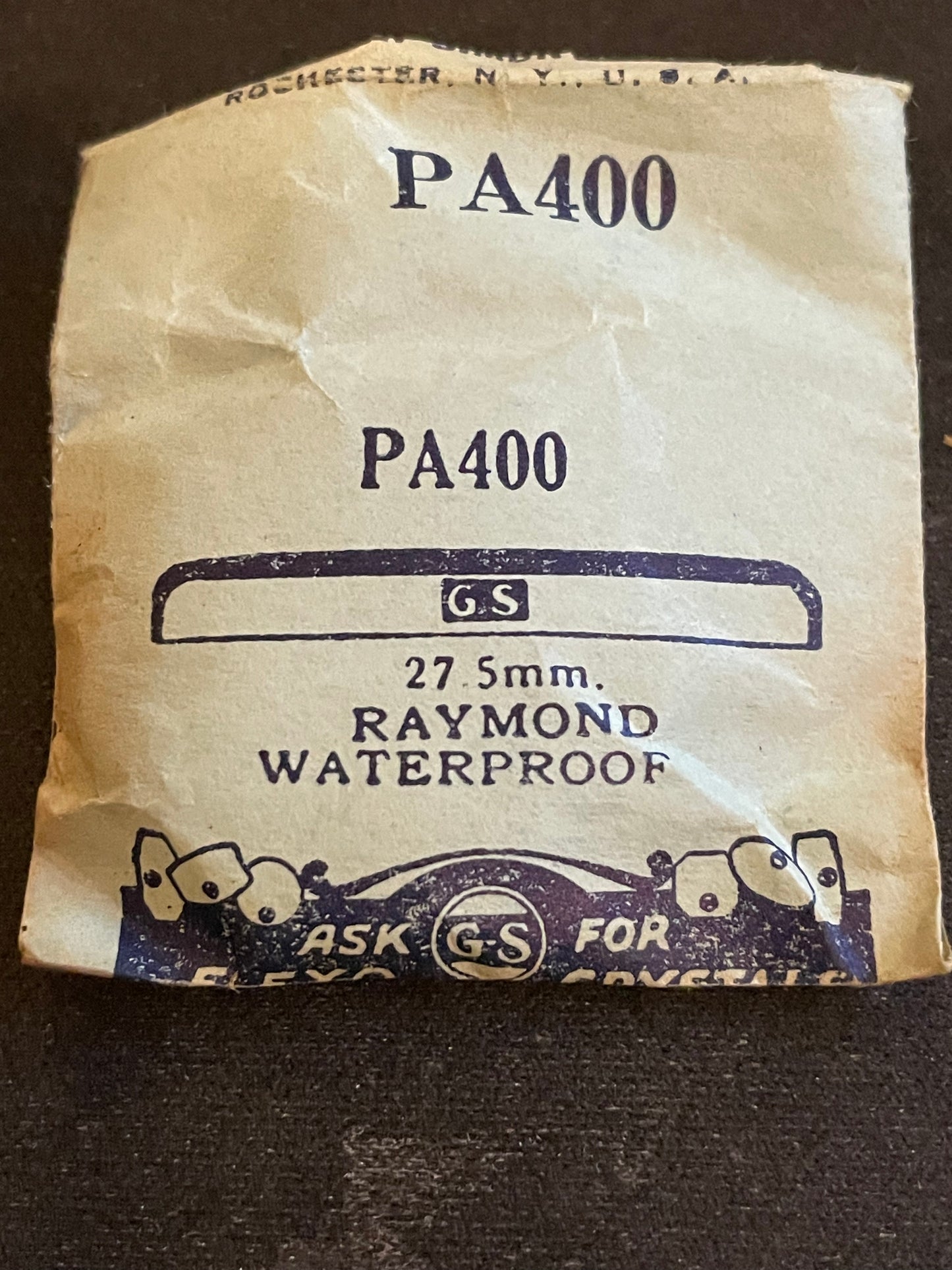 GS PA400 Watch Crystal 27.5mm for Raymond Waterproof - New