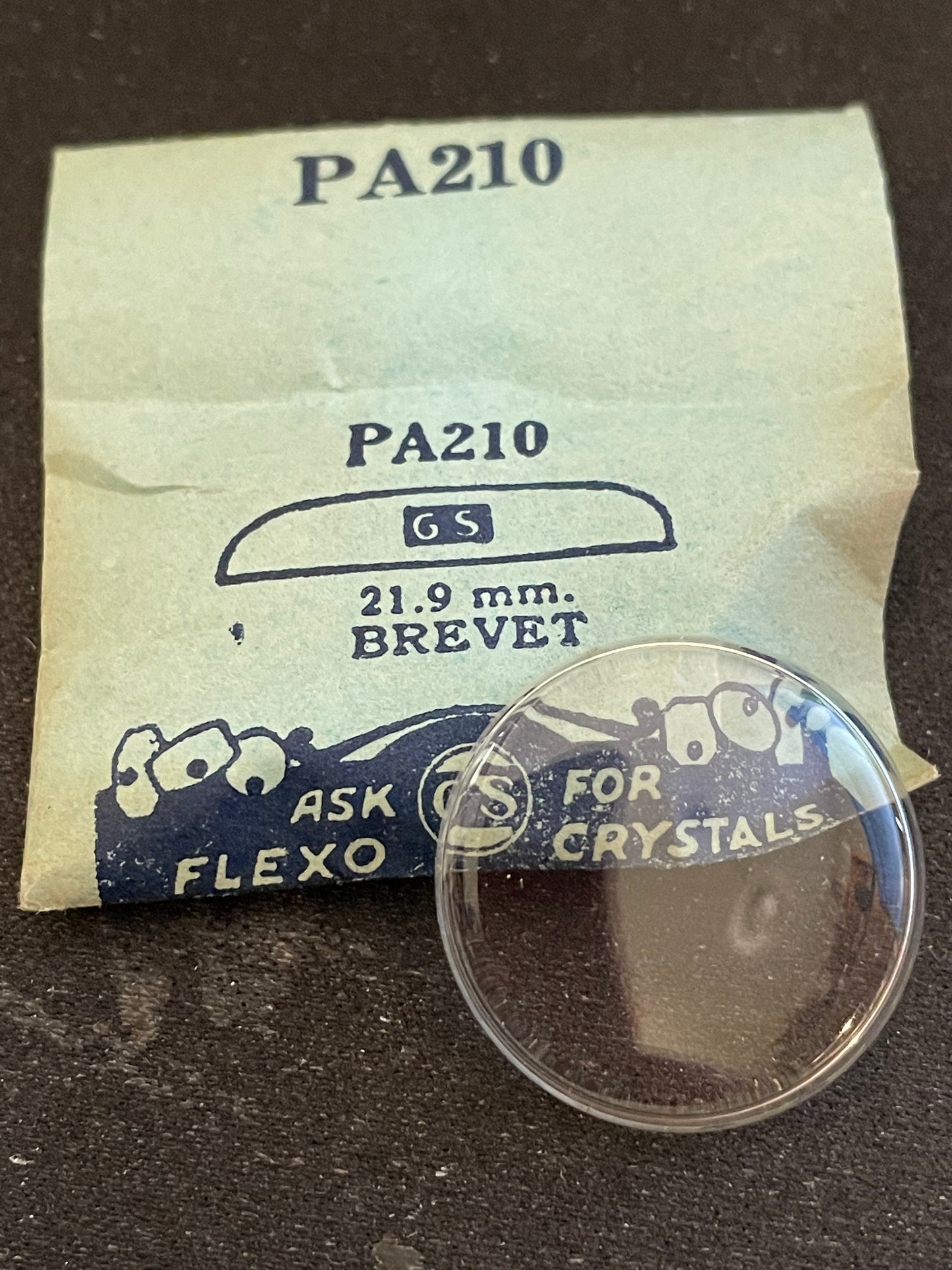 GS PA210 Wrist Watch Crystal 21.9mm for Brevet - New