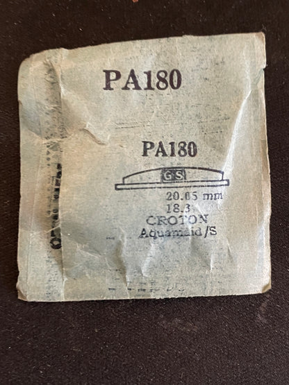 GS PA180 Wrist Watch Crystal 18.3 / 20.05 mm for Croton Aquamaid/S Wrist - New