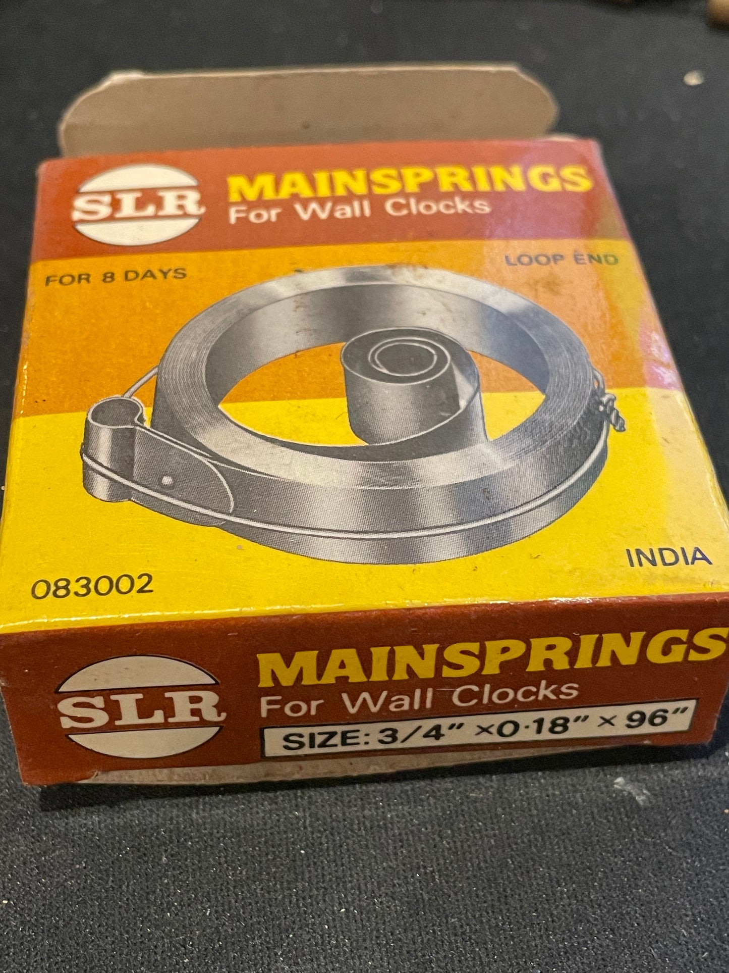SLR Open Loop Clock Mainspring - 3/4" x 0.18" x 96" Long