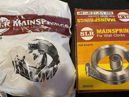 SLR Open Loop Clock Mainspring - 3/4" x 0.18" x 96" Long