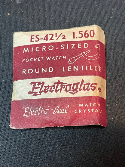 Electro-Seal ES-42½ Pocket Watch Crystal 39.6mm (1.560“) - New