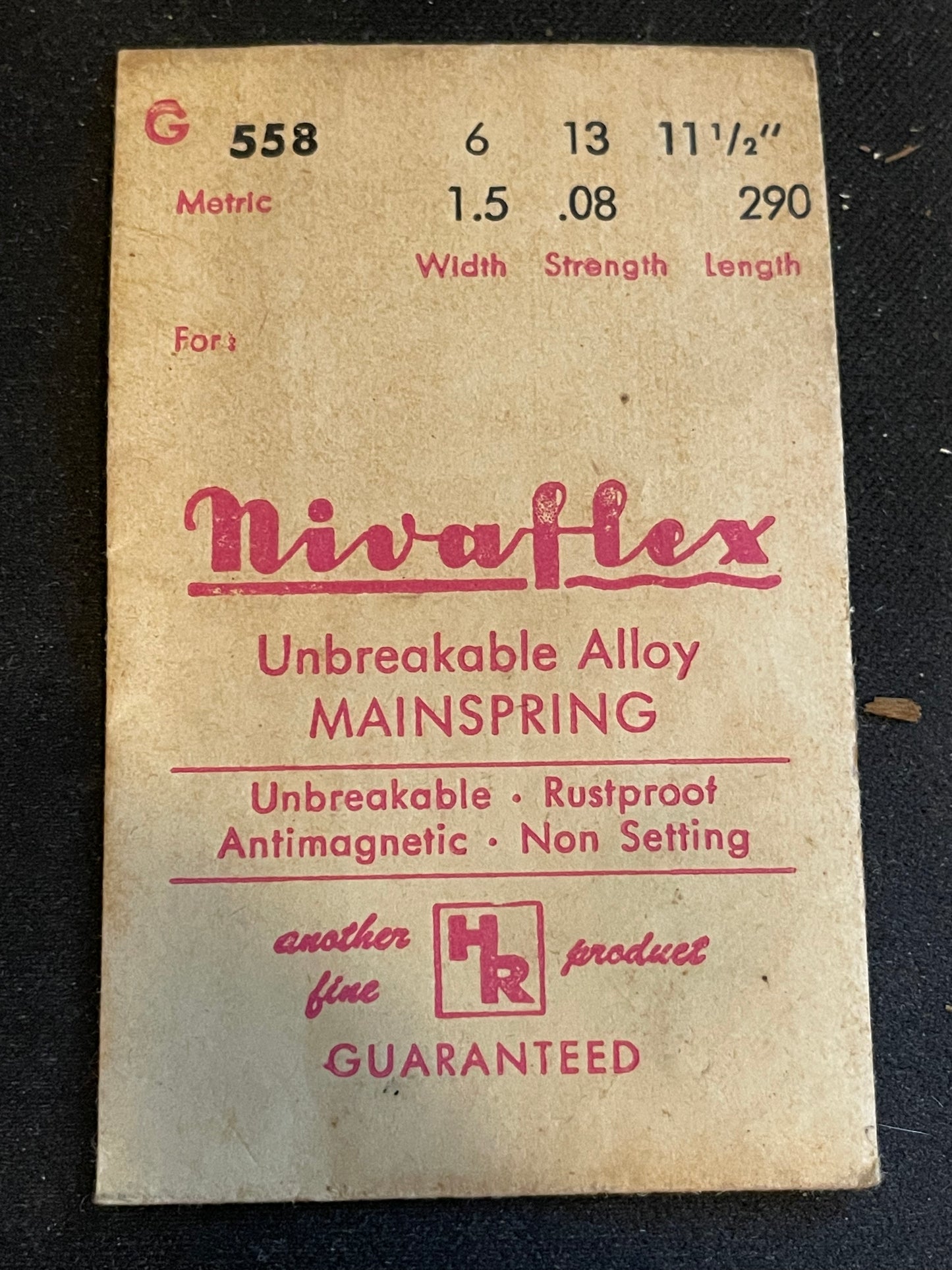 HR Nivaflex Mainspring G558 for Mido 501, 501A - Alloy