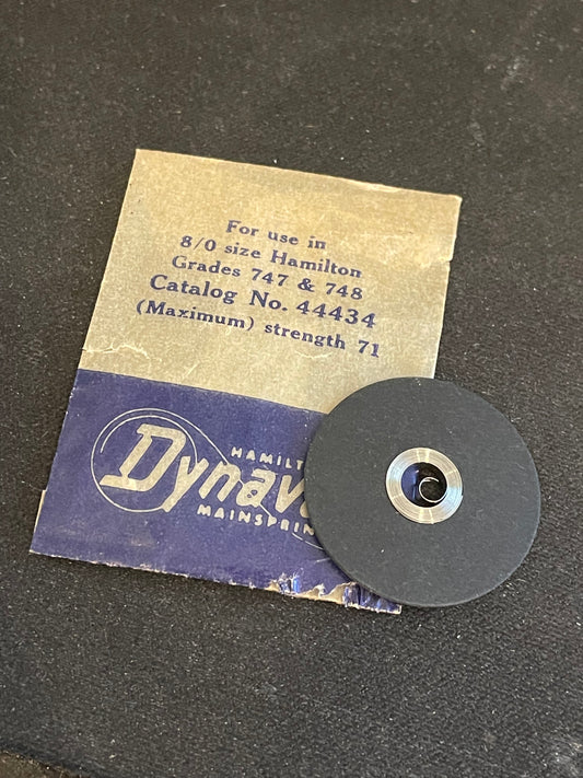 Hamilton Factory Dynavar Mainspring for 8/0s Factory No. 44434 - Alloy