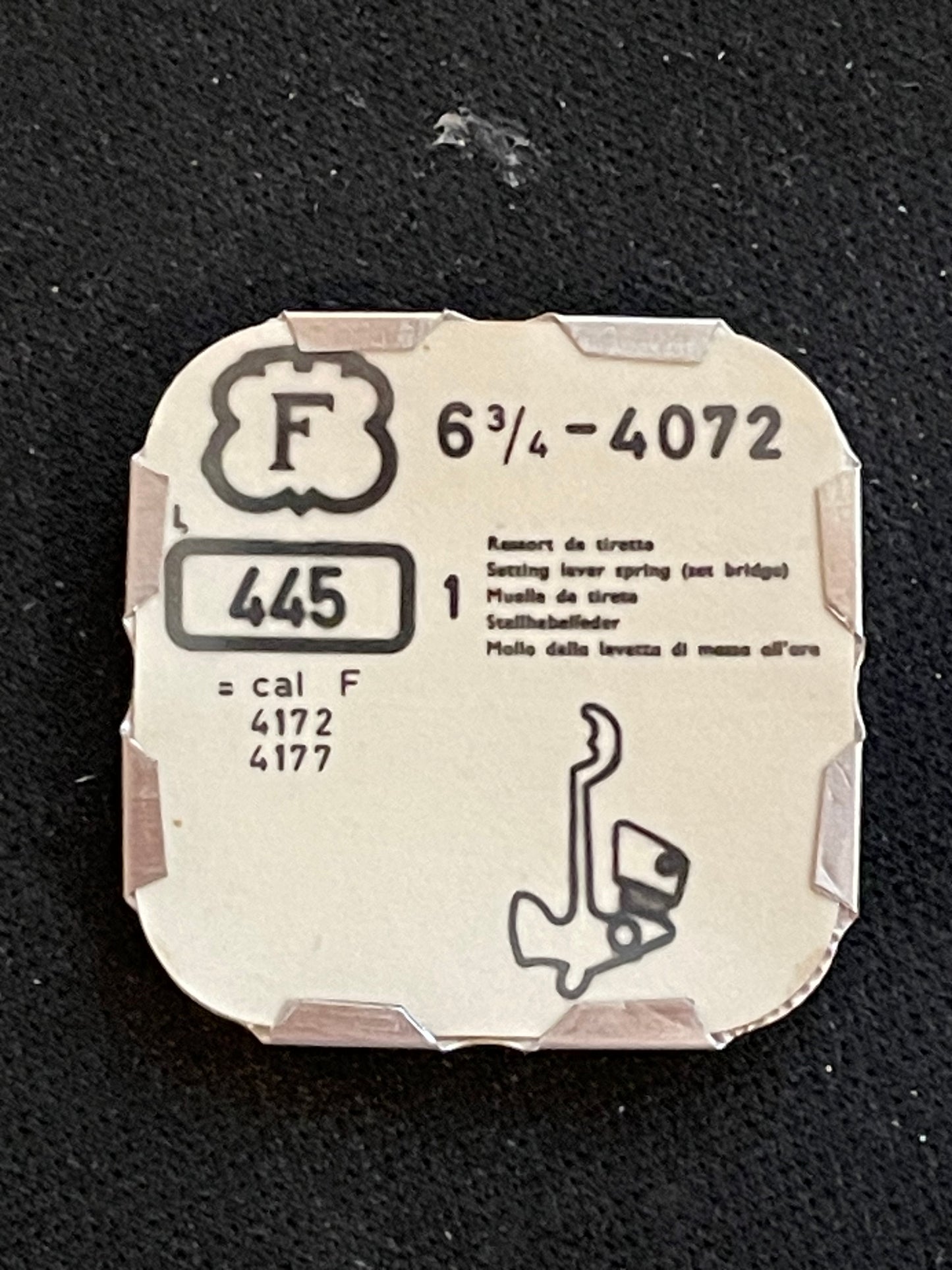 Set Lever Bridge for Felsa (F) 6¾ Ligne base caliber 4072 movements
