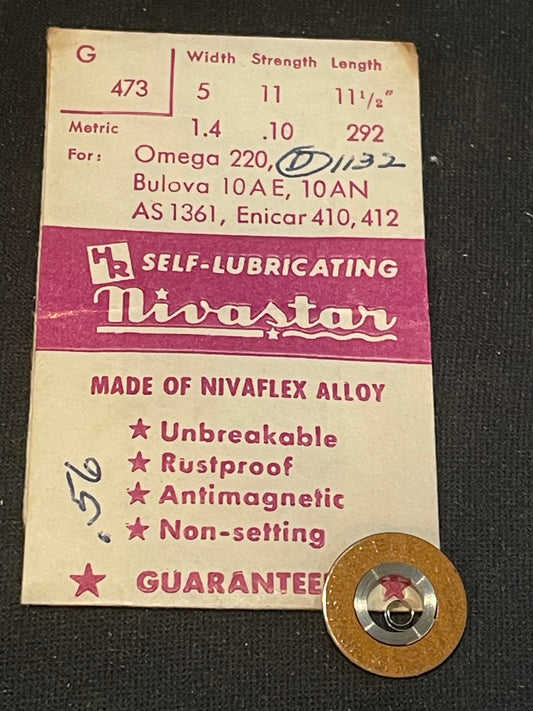 HR Nivastar Mainspring G473 for Omega 220, Bulova 10AE, 10AN, AS 1361 - Alloy