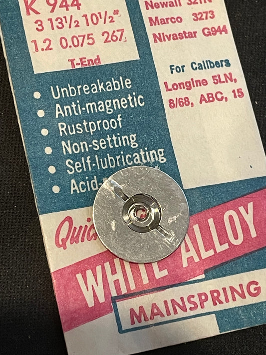 HR Quick Fit Mainspring K944 for Longines 5LN, 8/68, 15/18 - Alloy