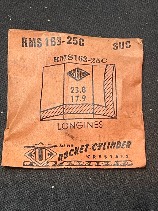 SUC Rocket Faceted Crystal RMS 163-25C for LONGINES - 23.8 x 17.9mm - New