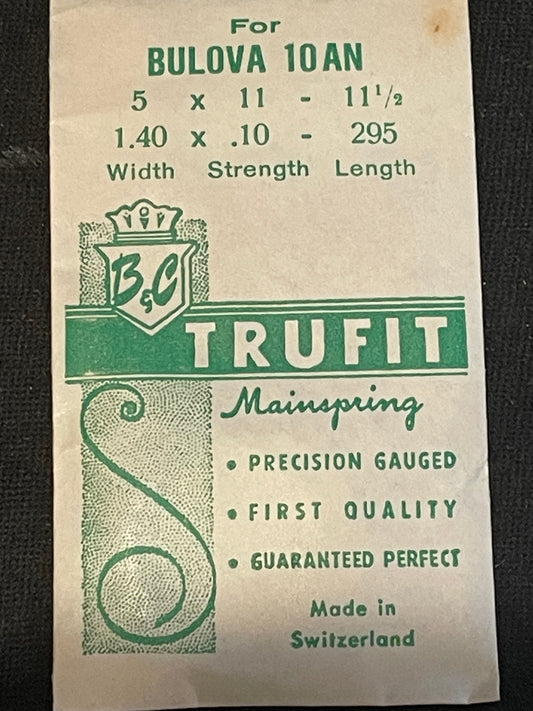 Trufit Mainspring for Bulova caliber 10AN - Steel