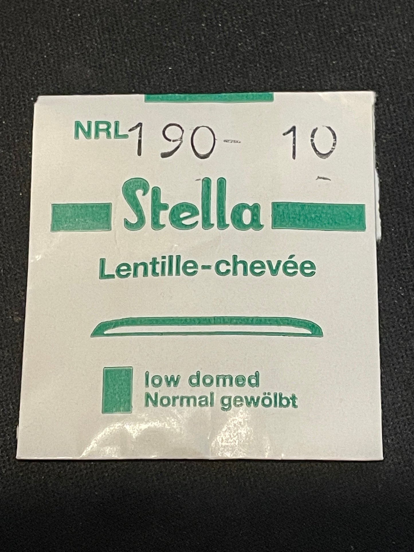 Stella NRL 190 - 10 Wrist Watch Crystal 19.0mm - New