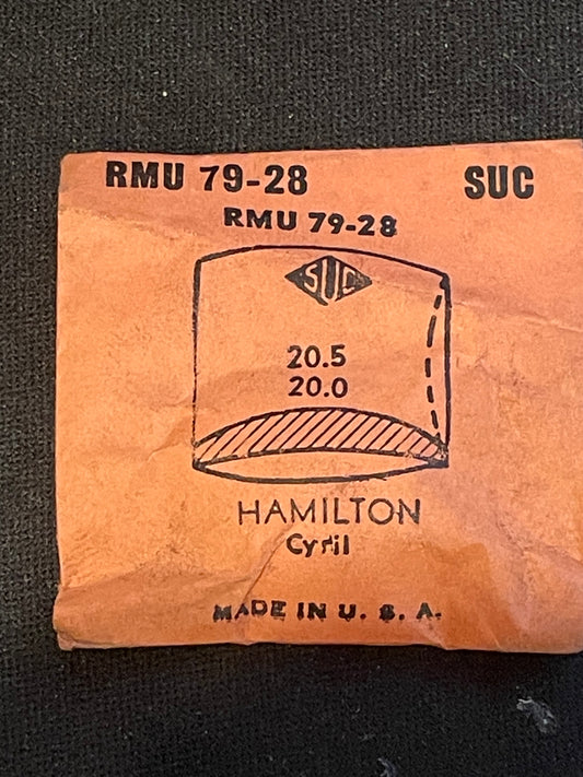 SUC Rocket Crystal RMU 79-28 for HAMILTON Cyril - 20.5 x 20.0mm - New