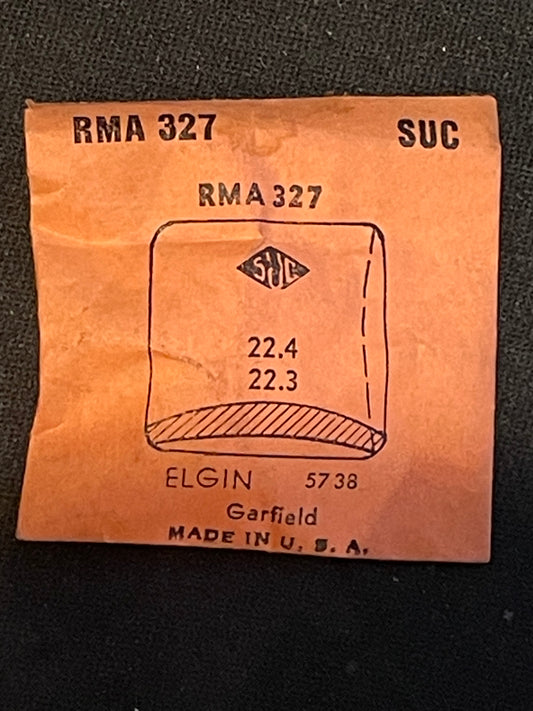 SUC Rocket Crystal RMA 327 for ELGIN Stockton / case #5738- 22.4 x 22.3mm - New