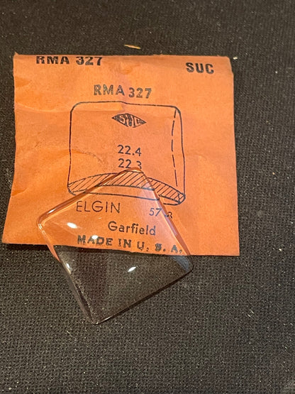 SUC Rocket Crystal RMA 327 for ELGIN Stockton / case #5738- 22.4 x 22.3mm - New