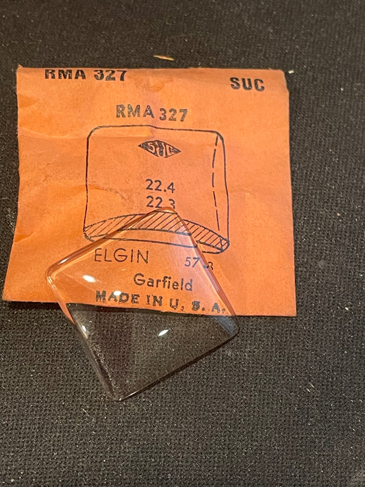SUC Rocket Crystal RMA 327 for ELGIN Stockton / case #5738- 22.4 x 22.3mm - New