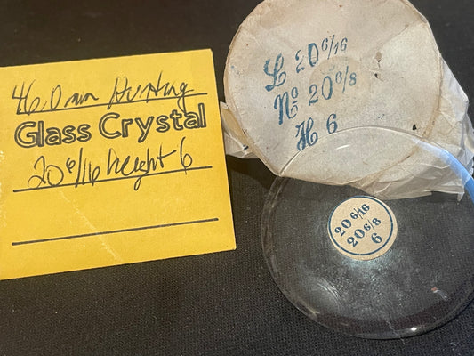 Vintage Glass Hunting Case Watch Crystal 20-6/16 (~46.0mm) - NOS