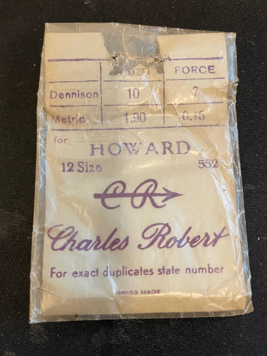 CR Mainspring #509 for Howard 12s Factory No. 552 - Steel