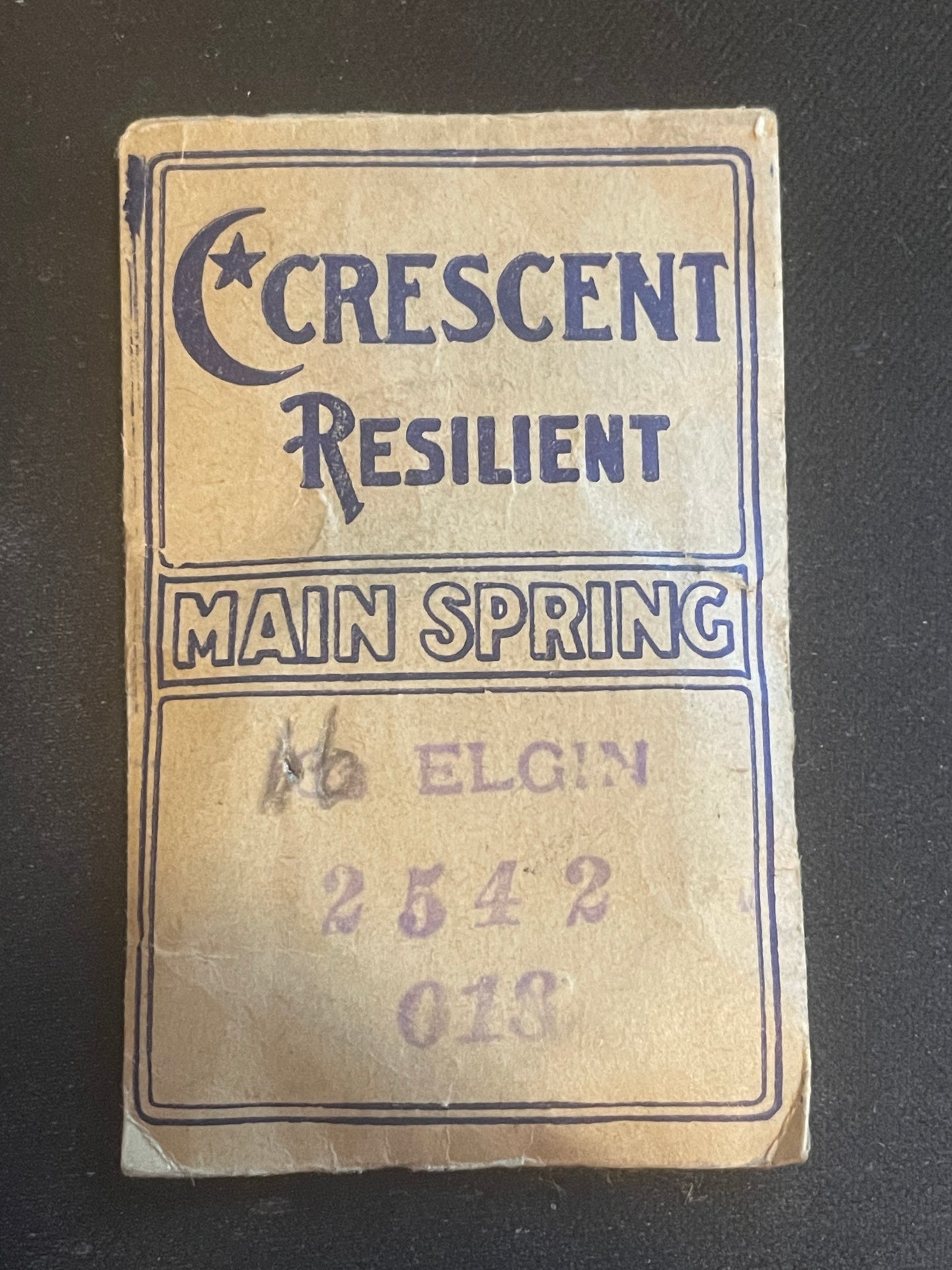 Crescent Resilient Mainspring for 16s Elgin No. 2542 - Steel